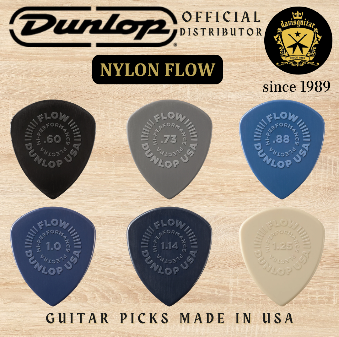 Jim Dunlop Guitar Pick Nylon Flow 0.73mm Made In USA