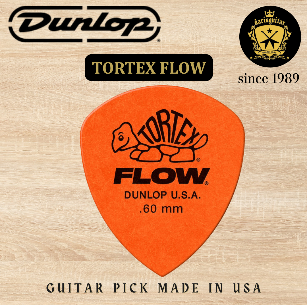 Jim Dunlop Guitar Pick Tortex Flow Pick 0.60mm Made In USA