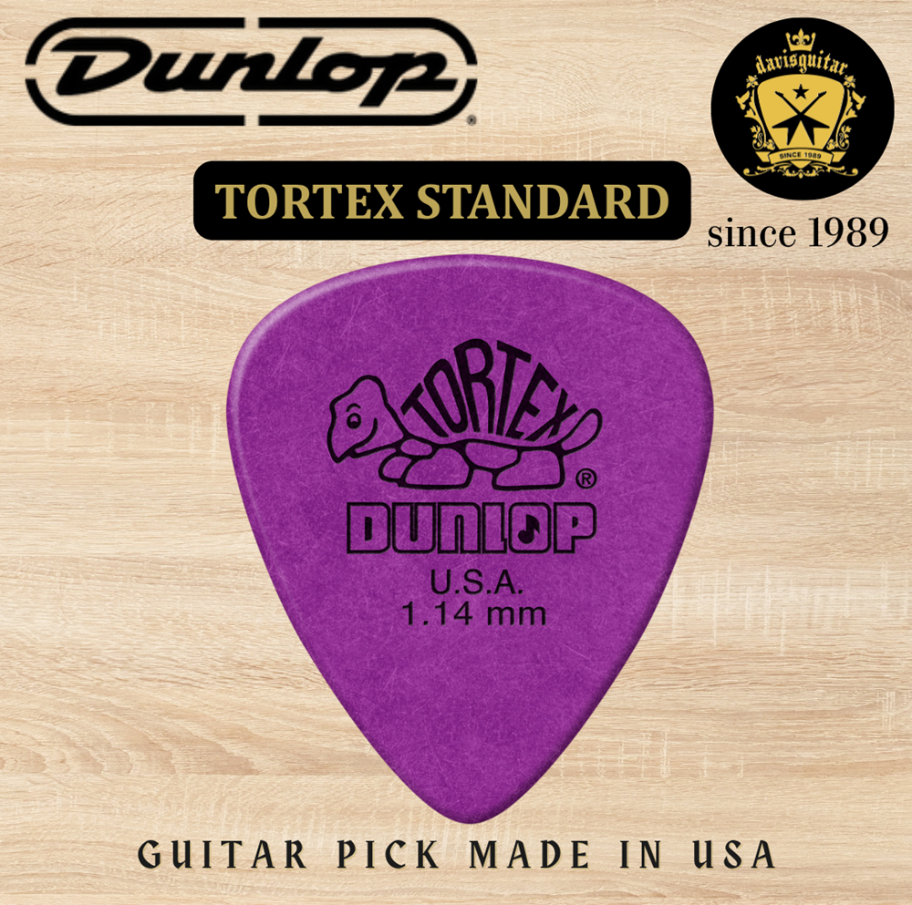 Jim Dunlop Guitar Pick Tortex Standard Pick 1.14mm Made In USA