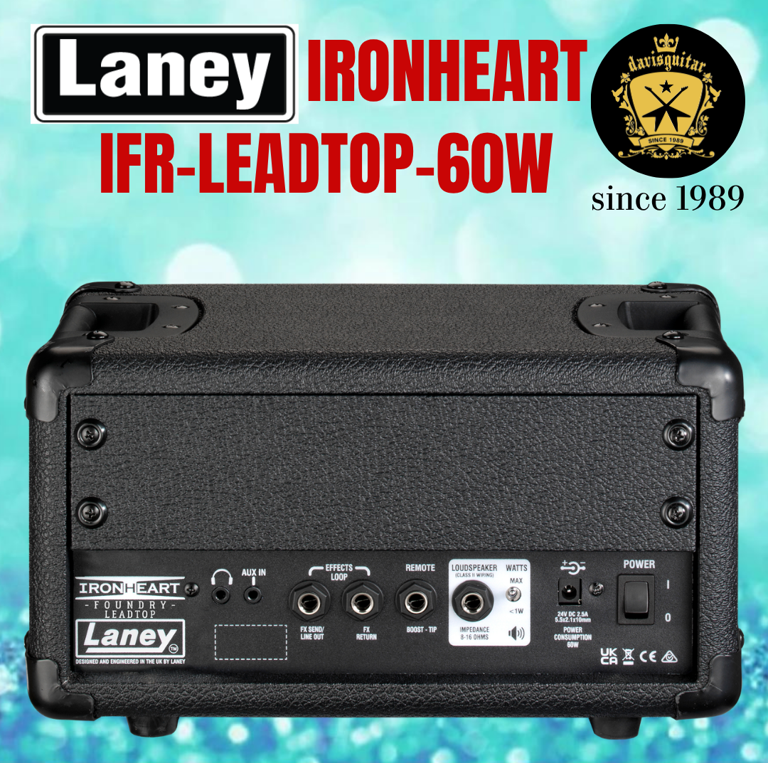 Laney IRONHEART LEADTOP 60-Watt Compact Amp Head for Electric Guitar