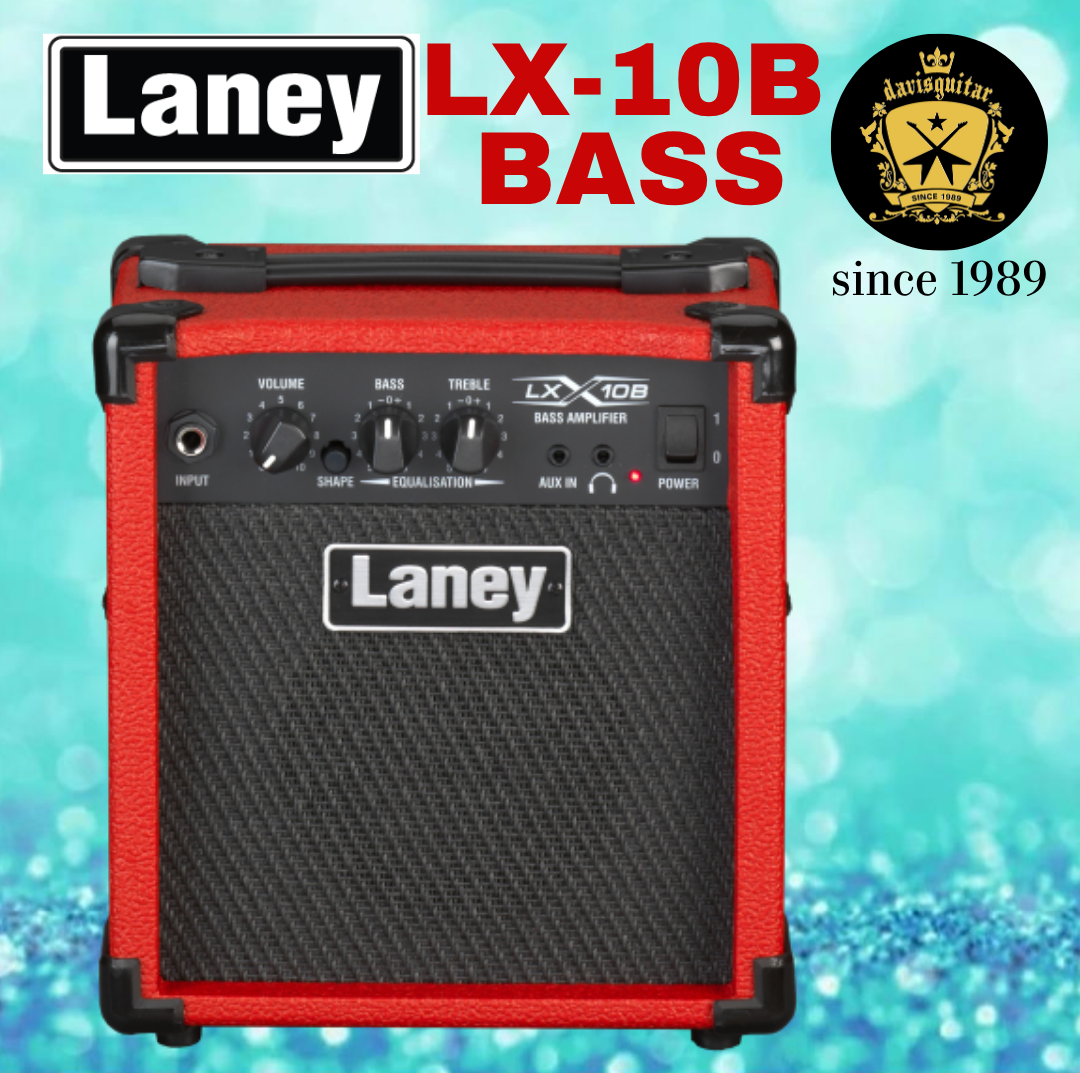 Laney LX10B Red Compact Bass Practice Amplifier 10 watts
