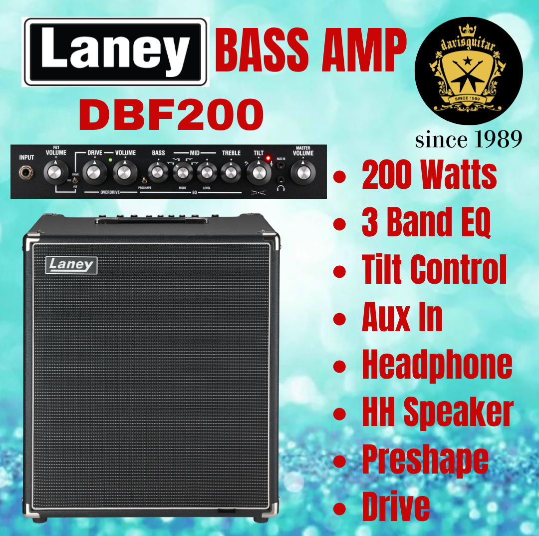Laney DBF200 Digbeth Foundry Bass Amplifier with Drive 200 watts D.I Out