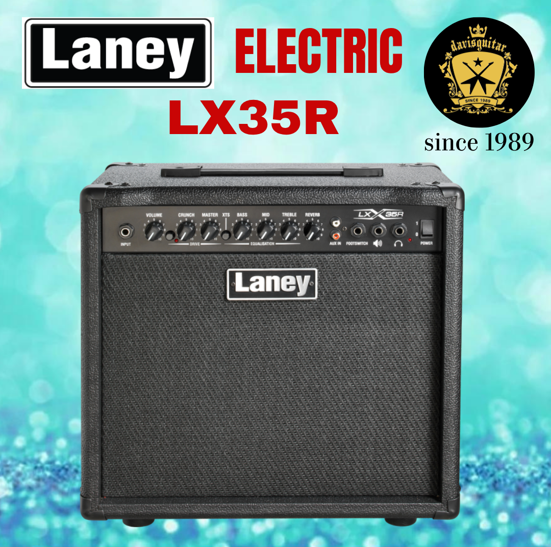 Laney LX35R Black Twin-Channel Electric Guitar Amp with Reverb 35 watts