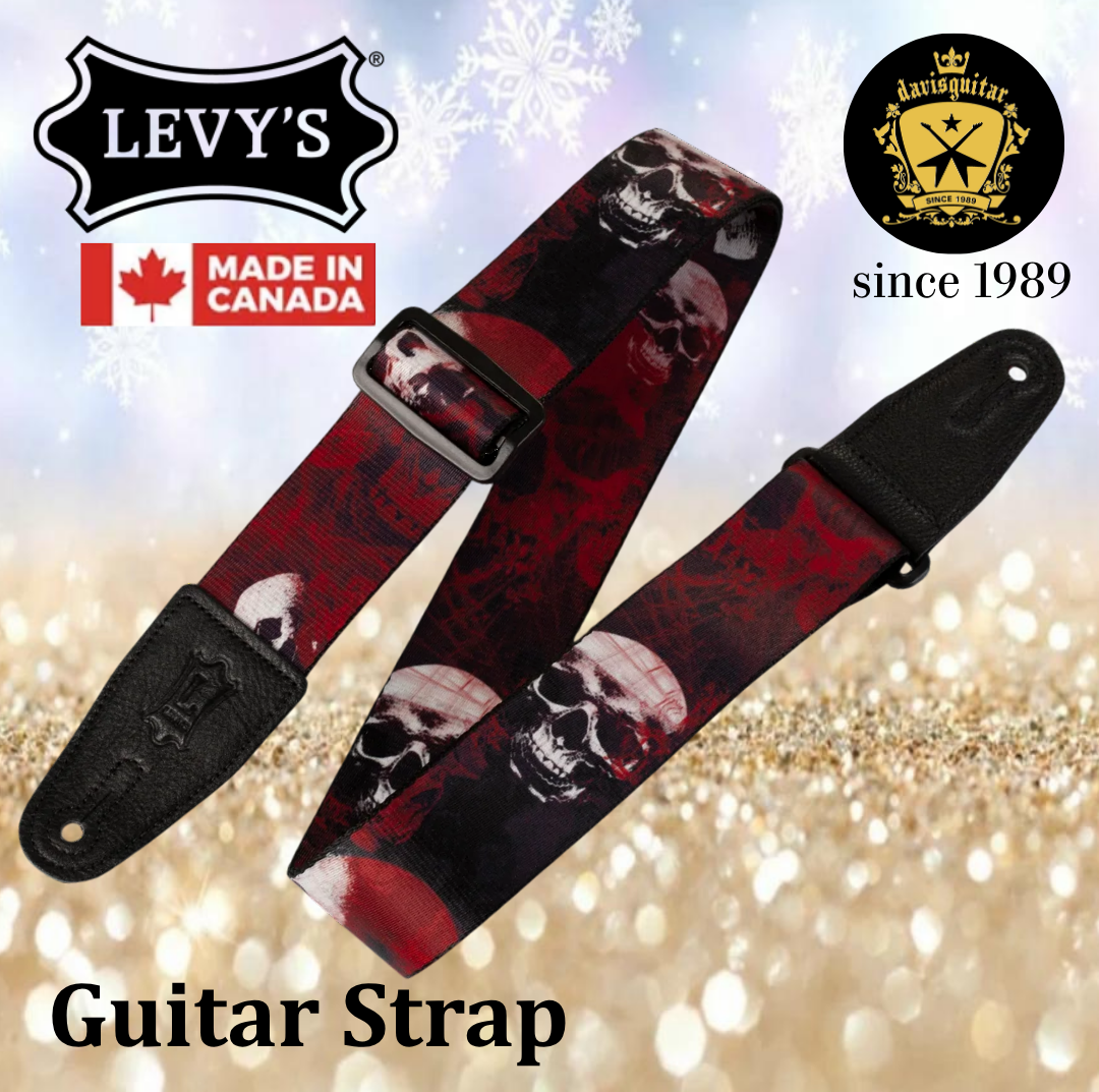 Levy's Leather MPS2-093 Skull Series Guitar Strap