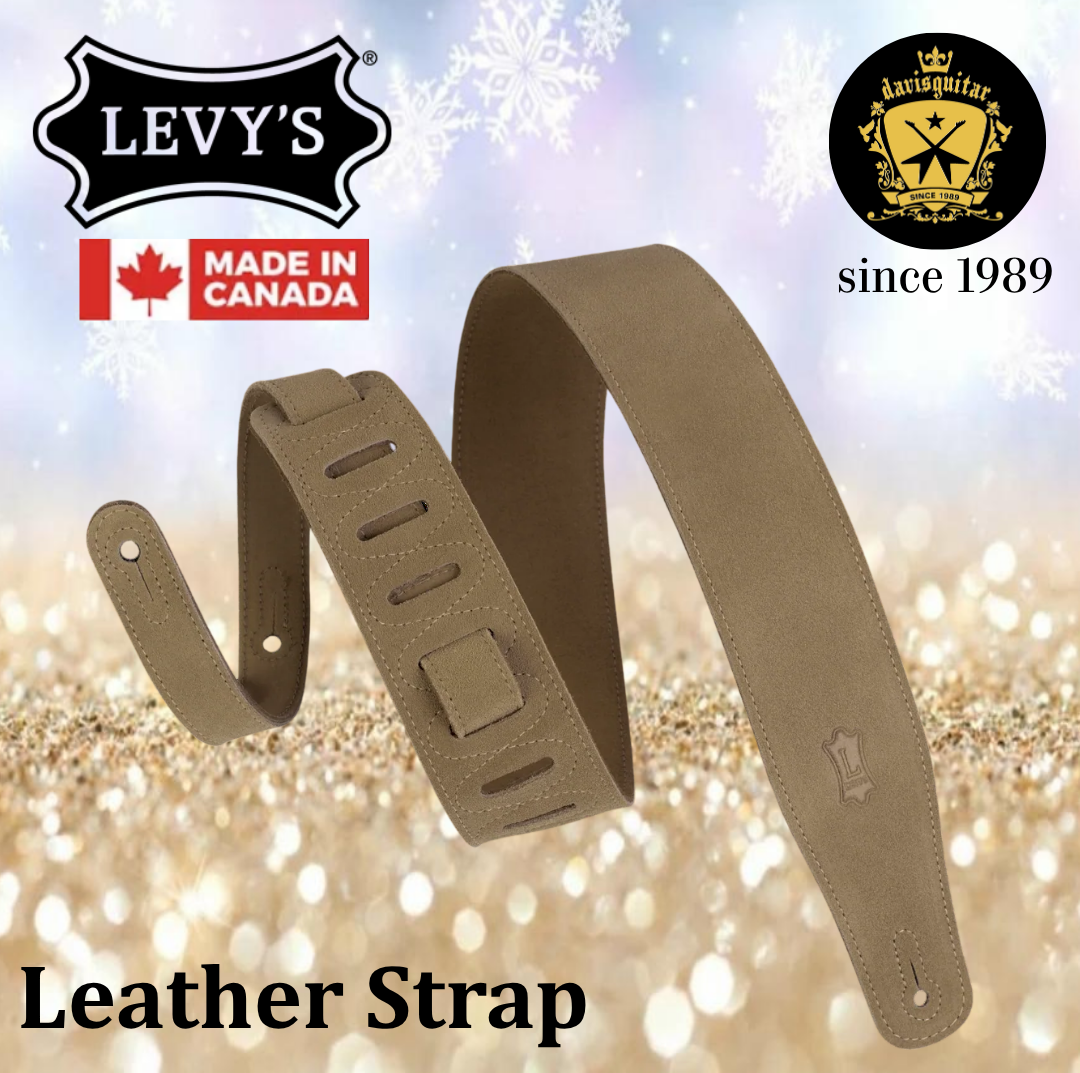 Levy's Leather MS26-Sand Suede Series Guitar Strap 2 1/2 Inches Wide