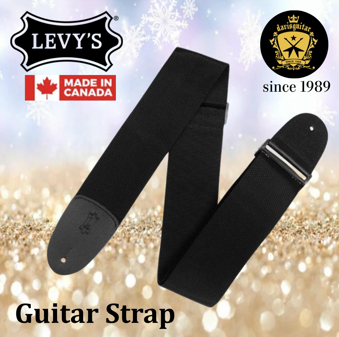 Levy’s Leathers M8P3 Black 3 Inches Wide Poly Series Guitar Strap