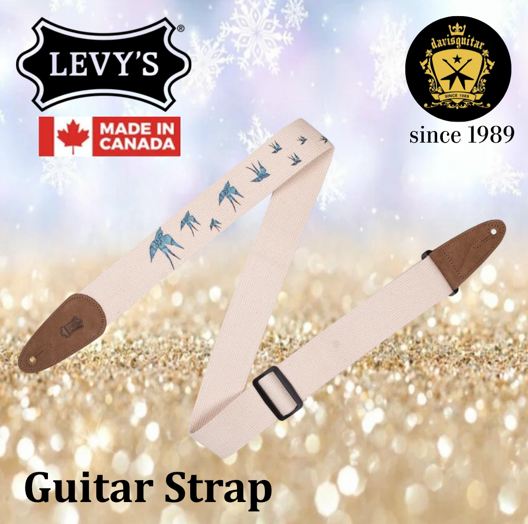 Levy’s Leathers MC8U-006 Nature Cotton Series Birds Guitar Strap