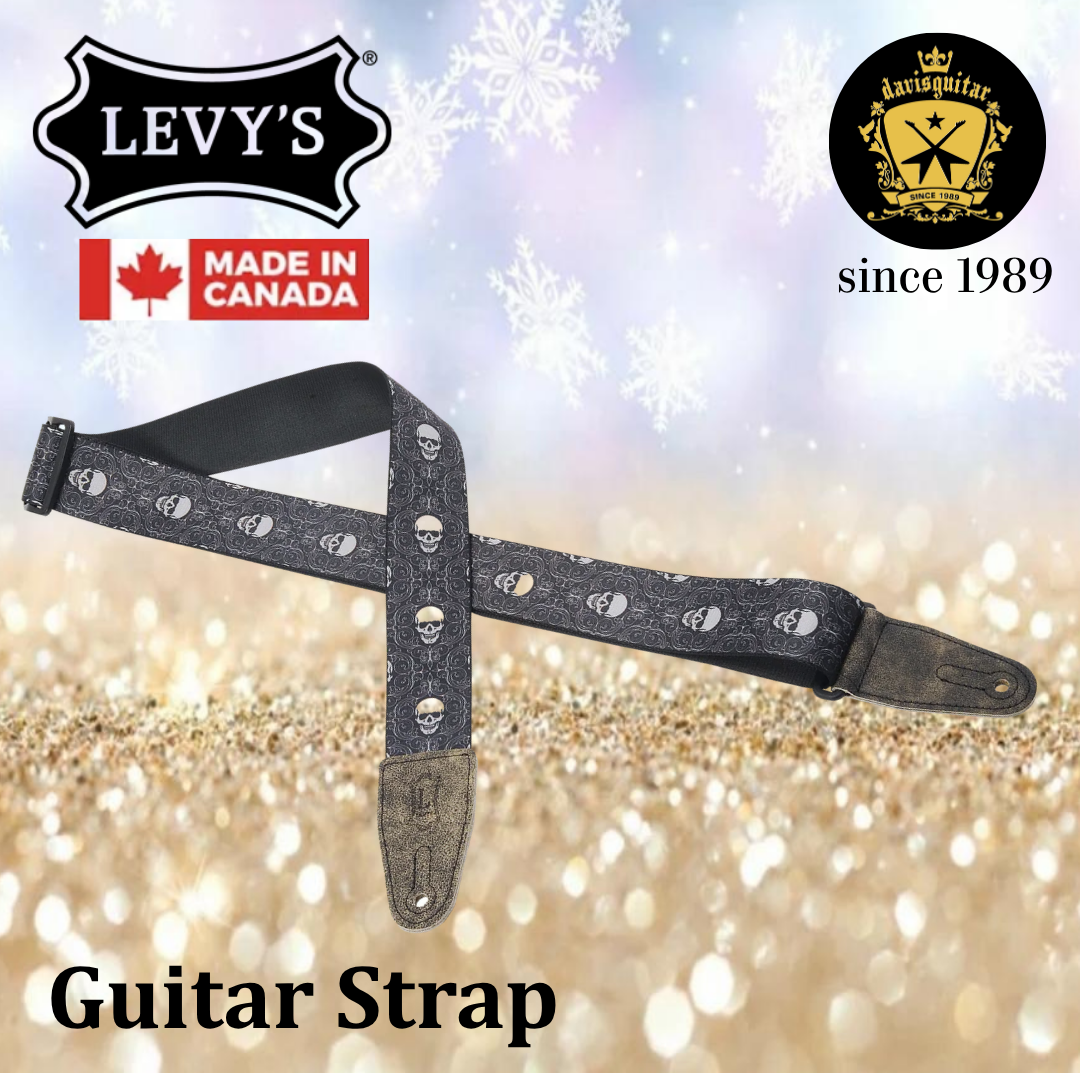 Levy’s Leathers MDL8-014 Graphic Waves Series Skull Guitar Strap