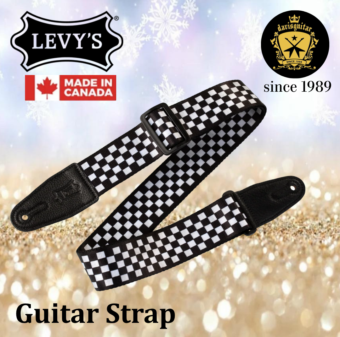 Levy’s Leathers MP-28 – Graphic Waves Series Checkerboard Guitar Strap