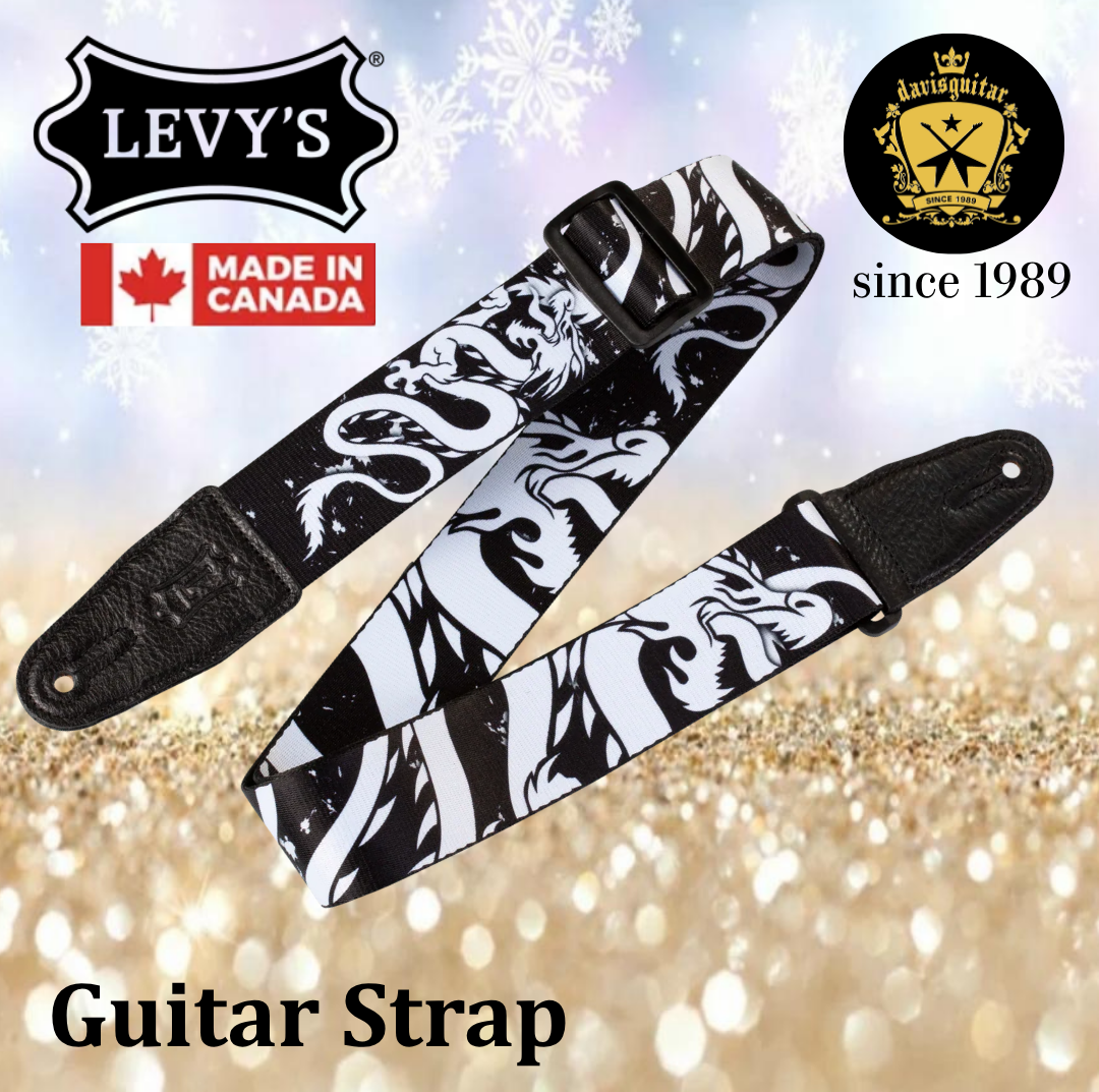 Levy’s Leathers Eastern Harmony Series 2" Polyester Guitar Strap – MPD2-013 Dragon