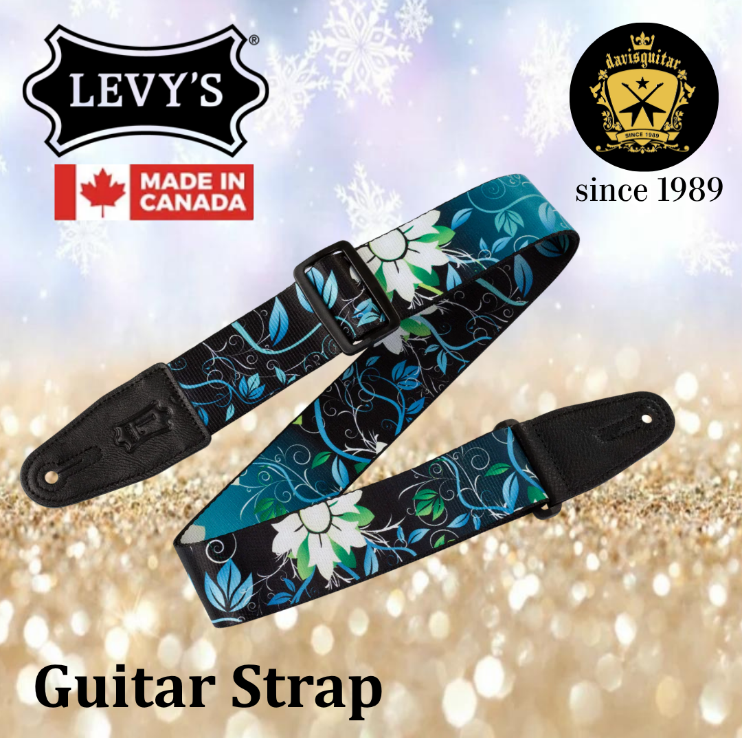 Levy’s Leather Nature Flower Series 2" Polyester Guitar Strap MPD2-038
