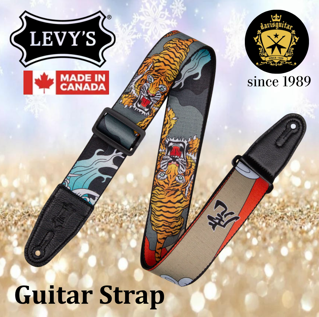 Levy’s Leathers Eastern Harmony Series 2" Polyester Guitar Strap – Japanese Traditional Tiger MPD2-124