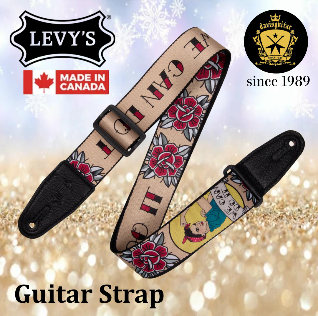 Levy’s Leather Graphic Waves Series 2" Polyester Guitar Strap Rosie the Riveter MPD2-125