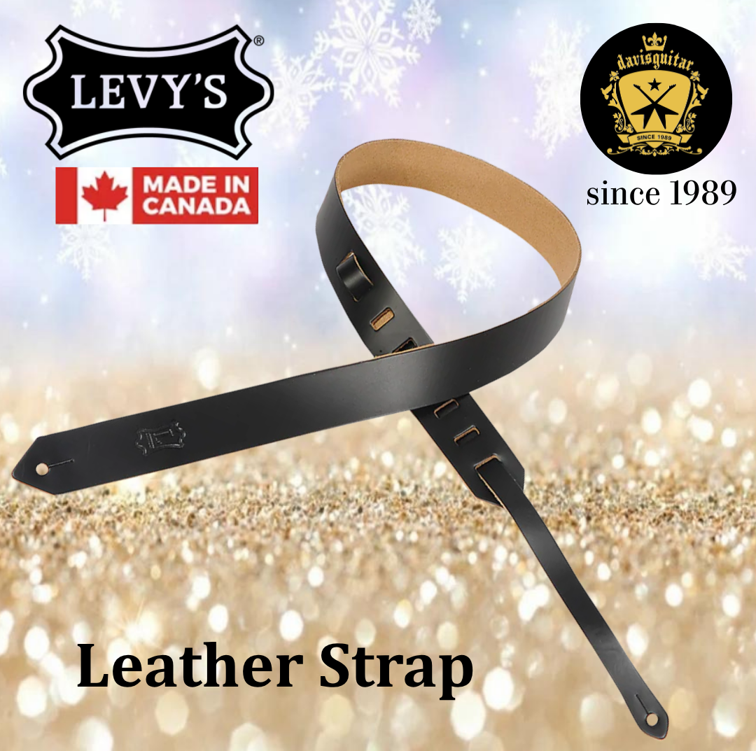 Levy’s Leathers M70 Black The Ebony Series Guitar Strap