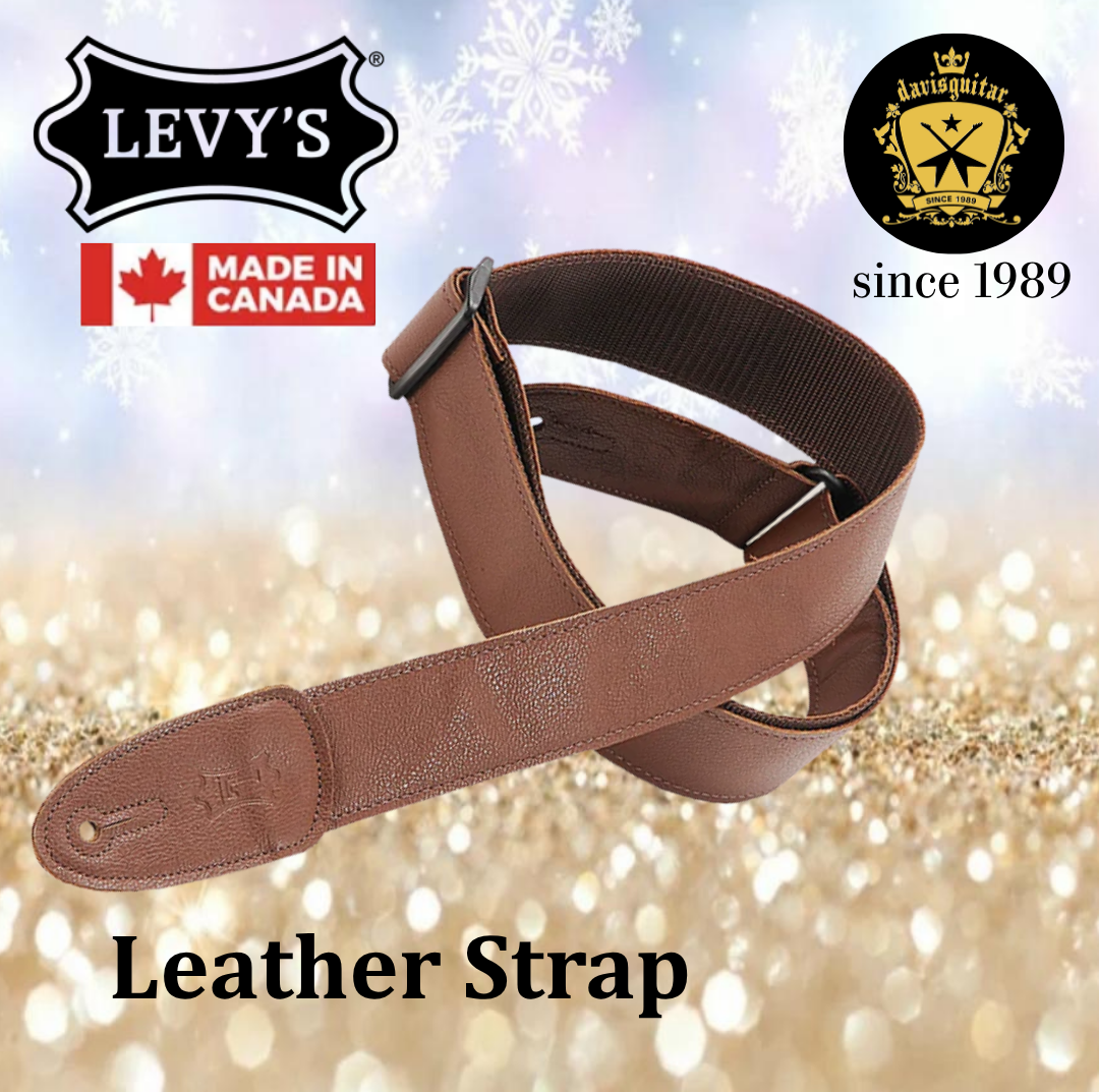 Levy’s Leathers M7GP Brown Leather Tri Glides Series Guitar Strap