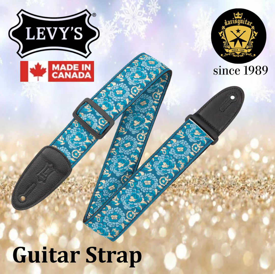 Levy’s Leathers M8AS Blue Boho Jacquard Series Guitar Strap