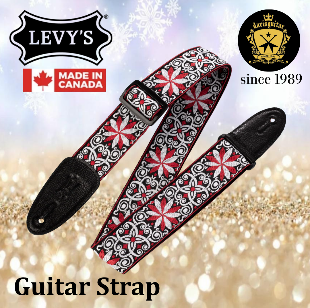 Levy’s Leathers M8HT-12 red Hootenanny Series Guitar Strap