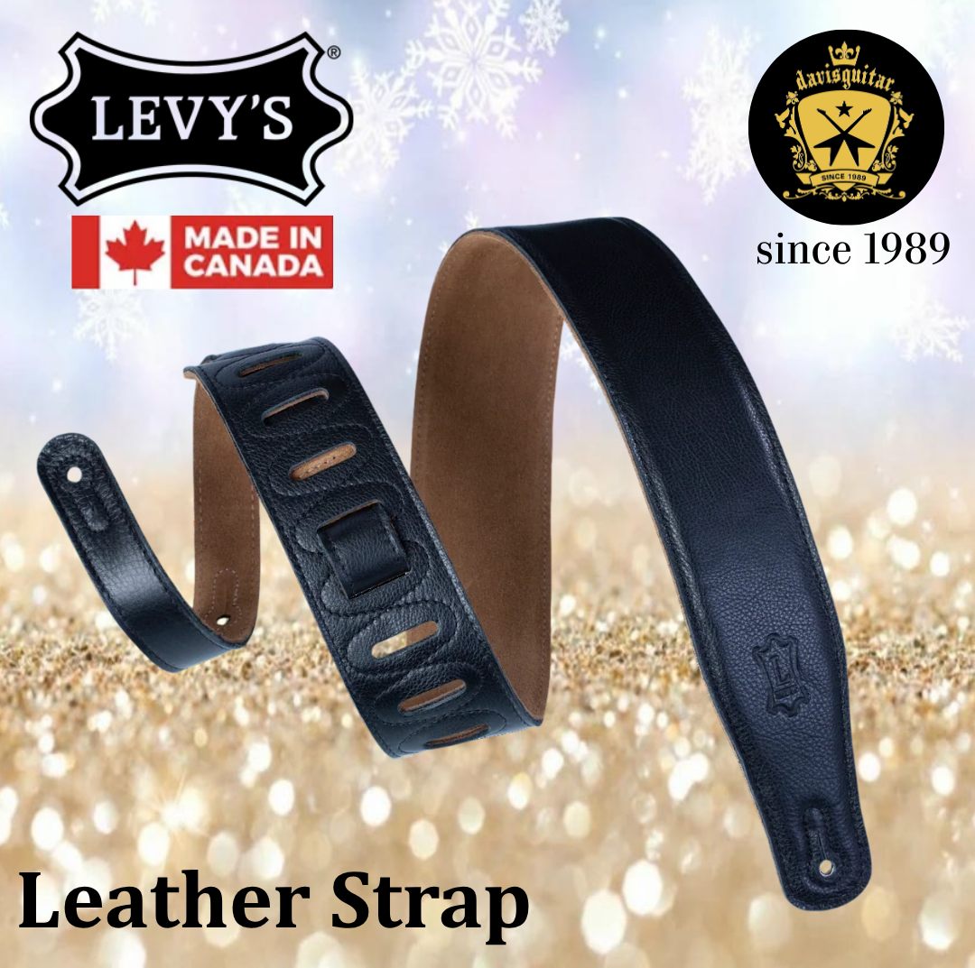 Levy’s Leathers M26GF Black Padded Garment Leather Series Guitar Strap