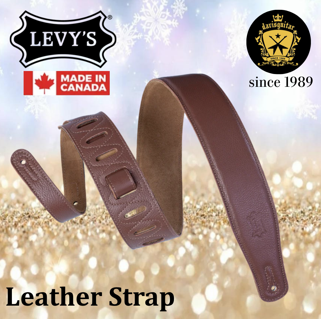 Levy’s Leathers M26GF Brown Padded Garment Leather Series Guitar Strap