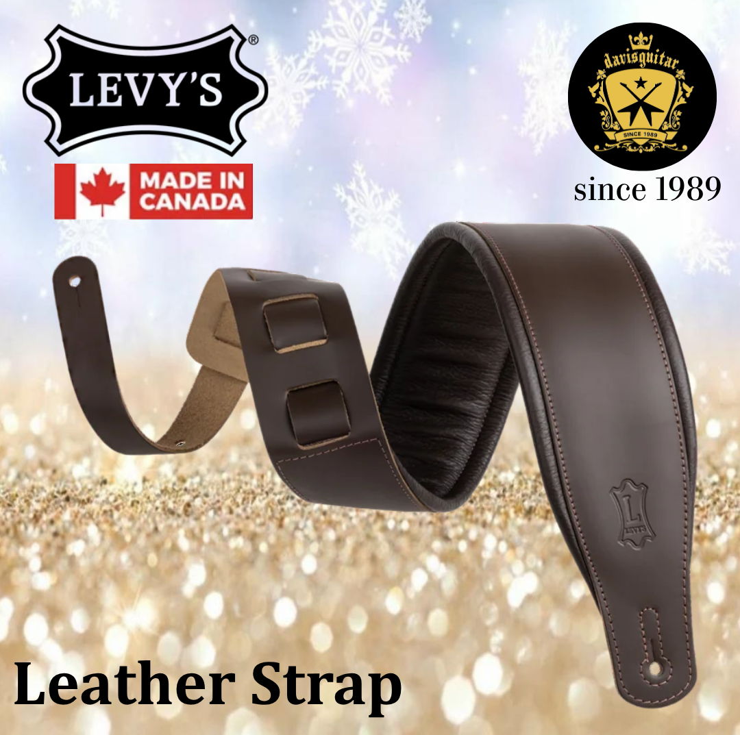 Levy's Leather M26PD-DBR Amped Dark Brown Guitar Strap