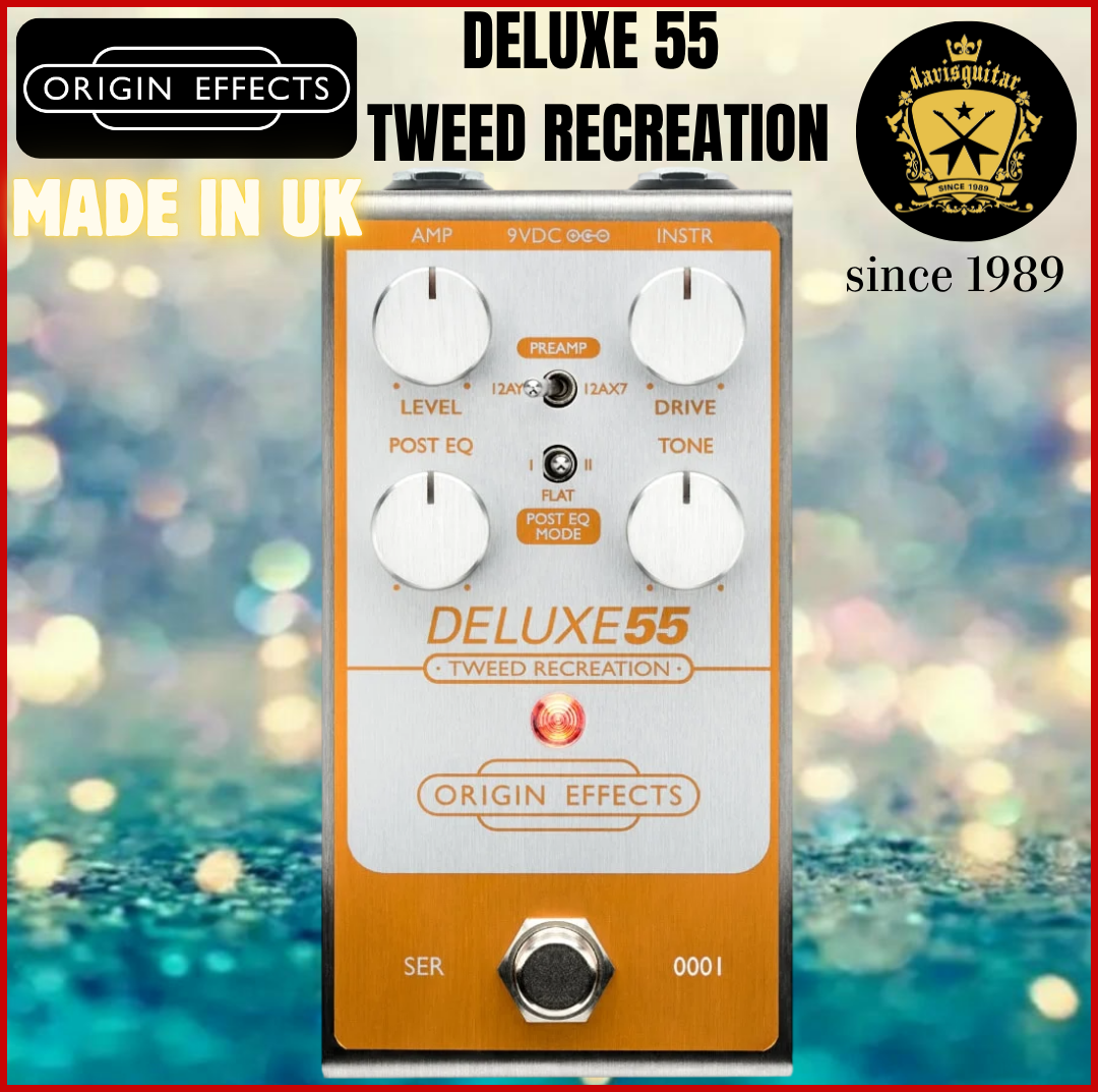Origin Effects Deluxe55 Tweed Recreation Authentic Vintage Tweed Amp Tone Guitar Pedal