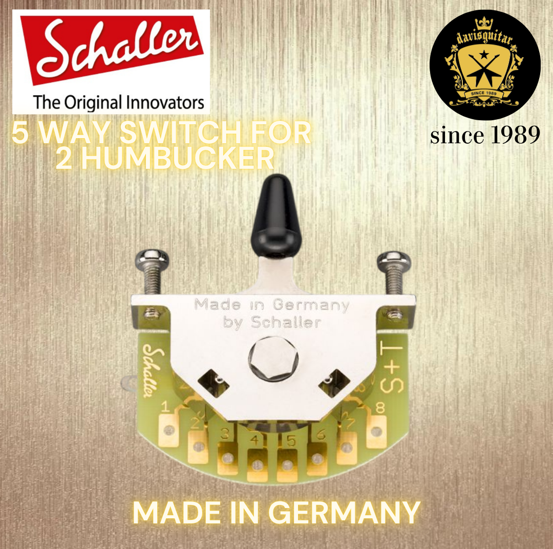 Schaller 5 way Mega Electric Guitar Switch Model P for 2 Humbucker Pickup Made In Germany