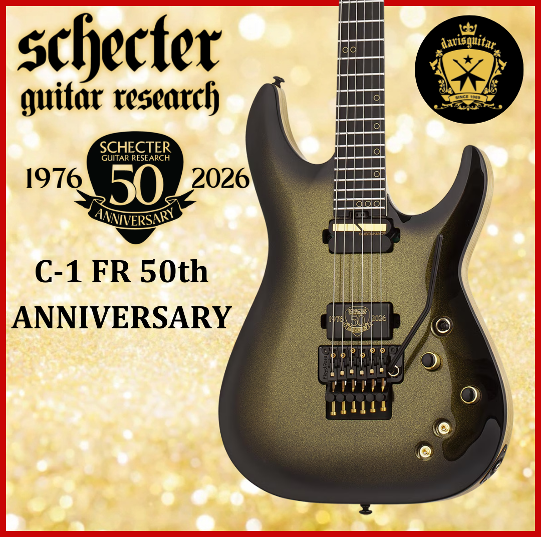 Schecter C-1 FR S Sustainiac 50th Anniversary 50th Gold Burst Electric Guitar