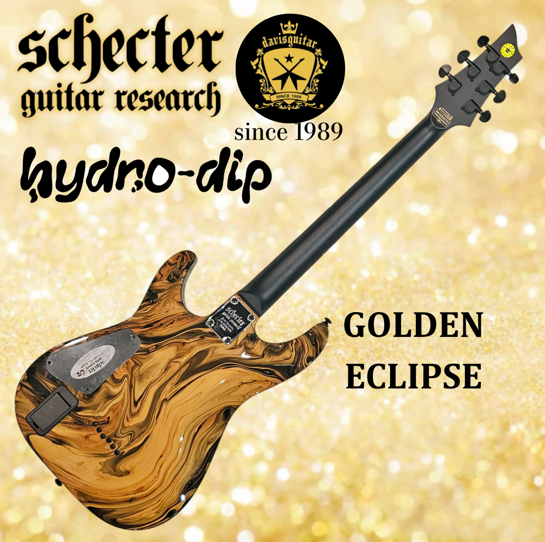 Schecter C-1 Hydro-dip Golden Eclipse Electric Guitar