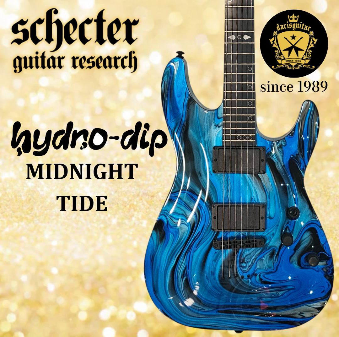 Schecter C-1 Hydro-dip Midnight Tide Electric Guitar