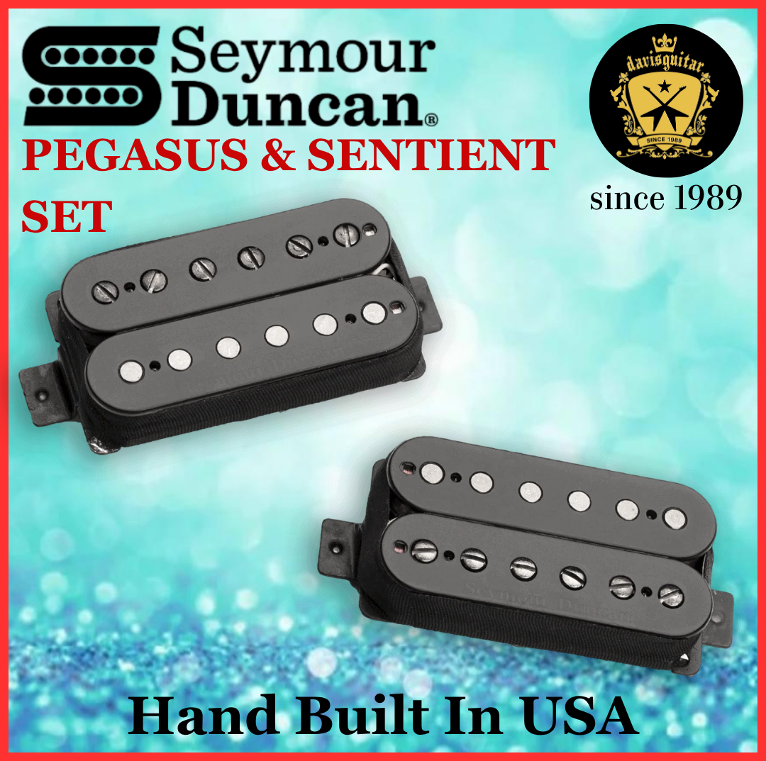 Seymour Duncan Pegasus and Sentient Black Set Humbucker Electric Guitar Pickup
