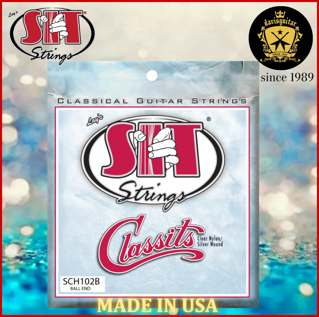 SIT Classical Guitar Strings Folk Classic Ball End High Tension Clear and Silver SCH102B