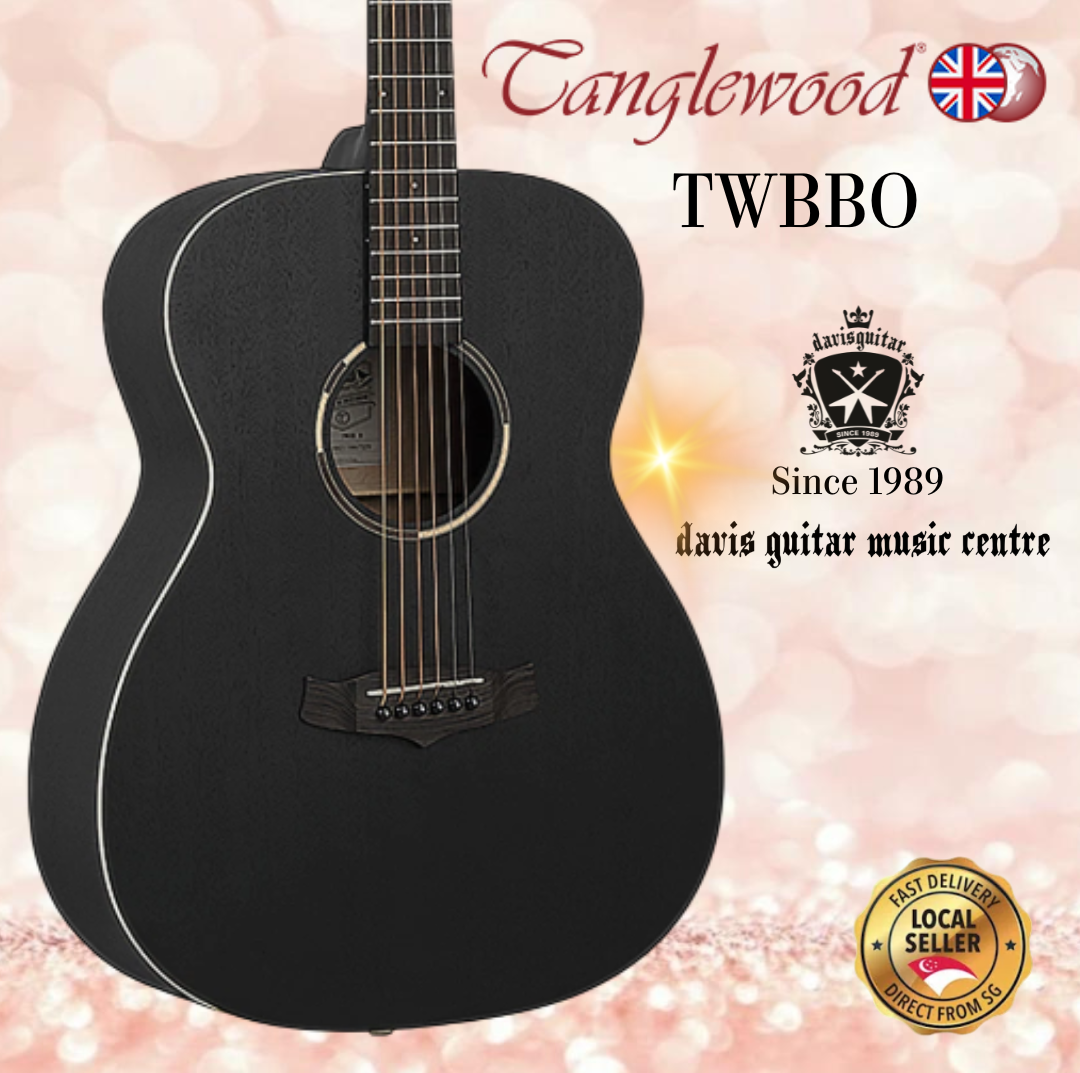 Tanglewood Acoustic Guitar TWBBO Satin Black