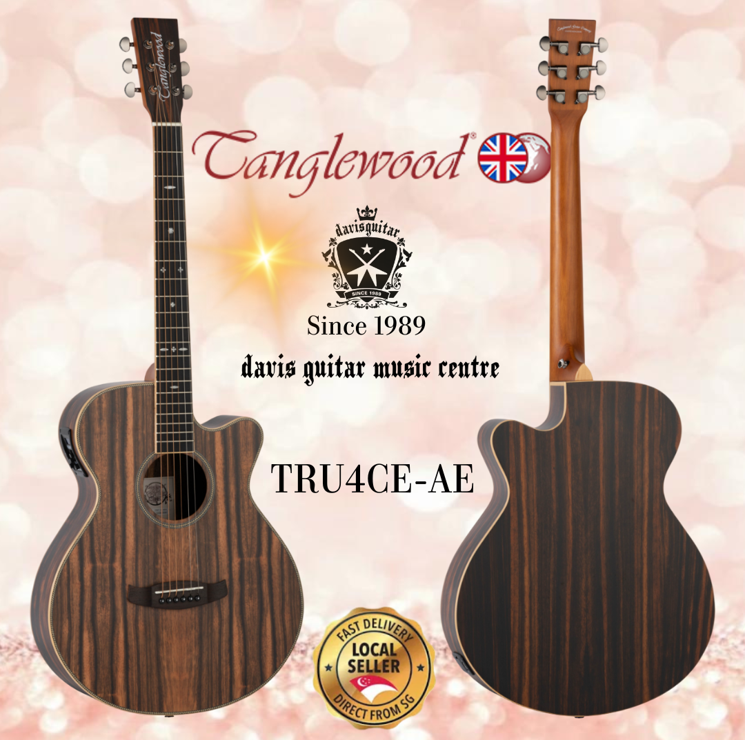 Tanglewood Electric Acoustic Guitar TRU4CE-AE Natural Satin Folk Solid Top