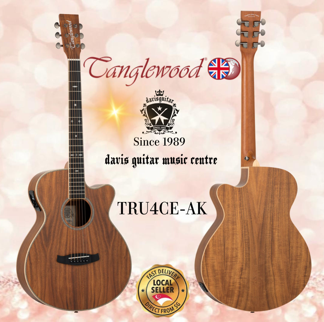 Tanglewood Acoustic Guitar TRU4CE-AK Kao Natural Satin Solid Top