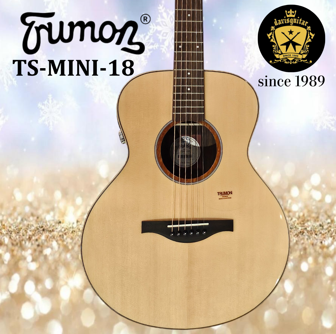 Trumon Acoustic Electric Guitar 36 Inches TS-MINI-18 Solid Sitka Spruce Top and Rosewood Side and Back