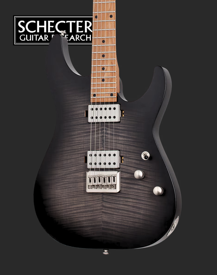 Schecter C-1 Standard Plus Transparent Black Burst