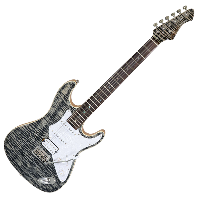 Aria Pro II Electric Guitar 714-AE200 Evergreen BKDM Black Diamond