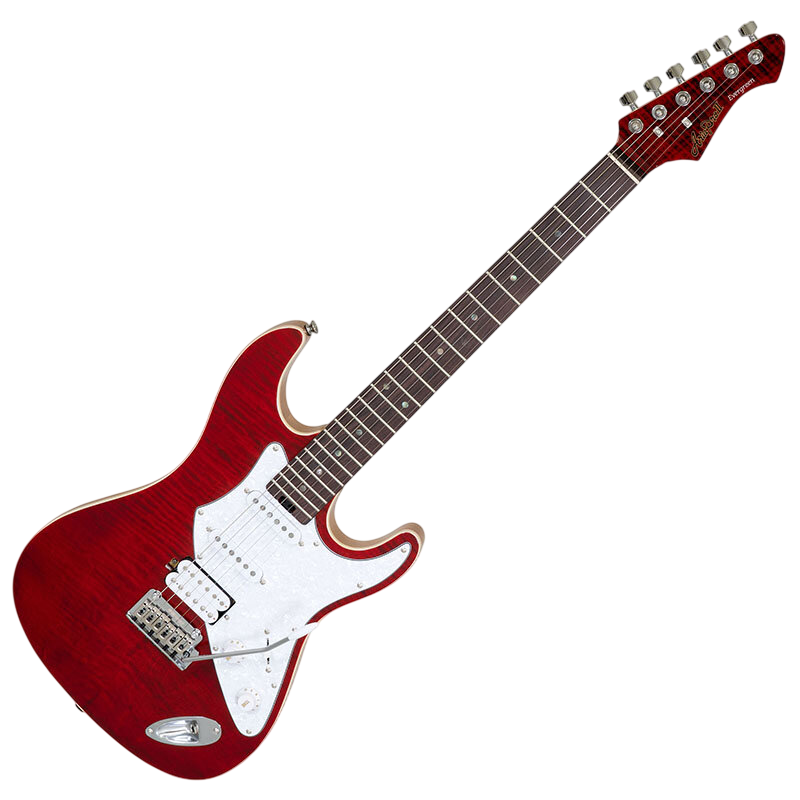 Aria Pro II Electric Guitar 714-AE200 Evergreen SR See Through Red