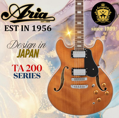 Aria Pro II Jazz Hollow Body Electric Guitar TA-200 MH Mahogany