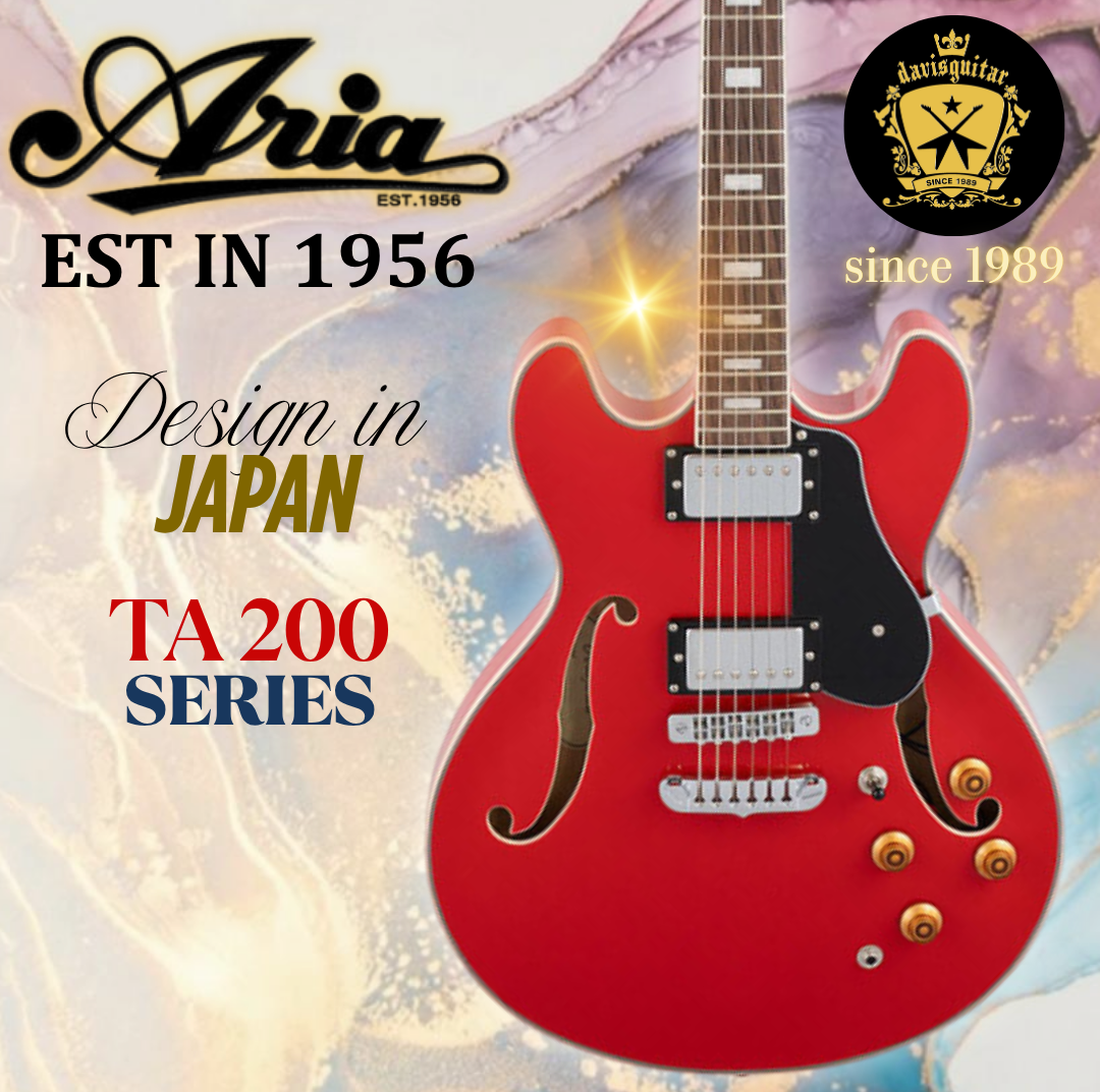 Aria Pro II Jazz Hollow Body Electric Guitar TA-200 RD Red