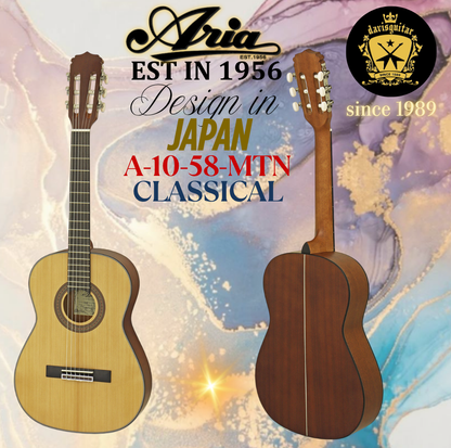 Aria Classical Guitar A-10-58 MTN Satin Natural 3/4 Size
