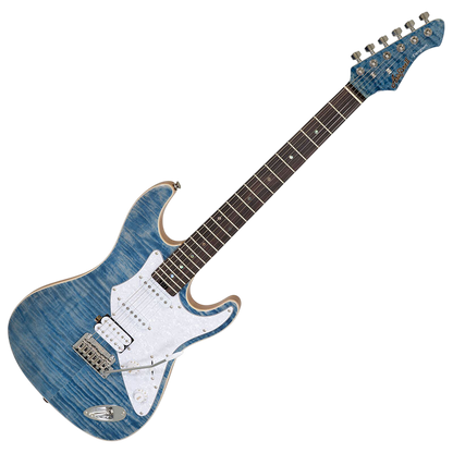 Aria Pro II Electric Guitar 714-AE200 Evergreen LRBL Lorelei Blue