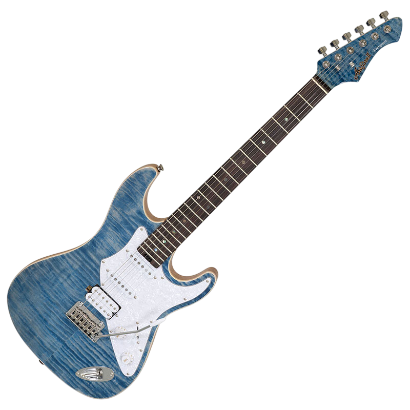 Aria Pro II Electric Guitar 714-AE200 Evergreen LRBL Lorelei Blue