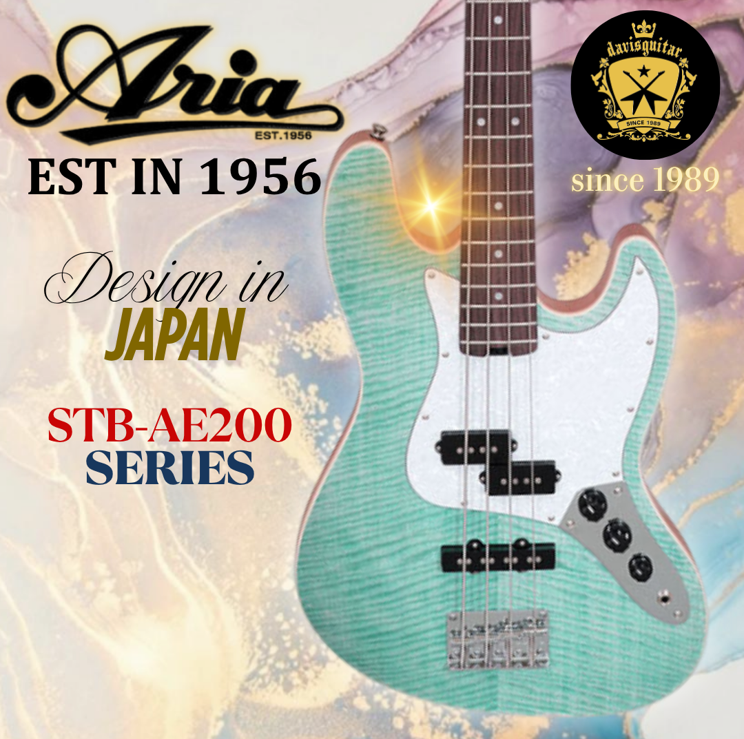 Aria Pro II 4 Strings Electric Bass Guitar STB-AE200 OPGR Opal Green