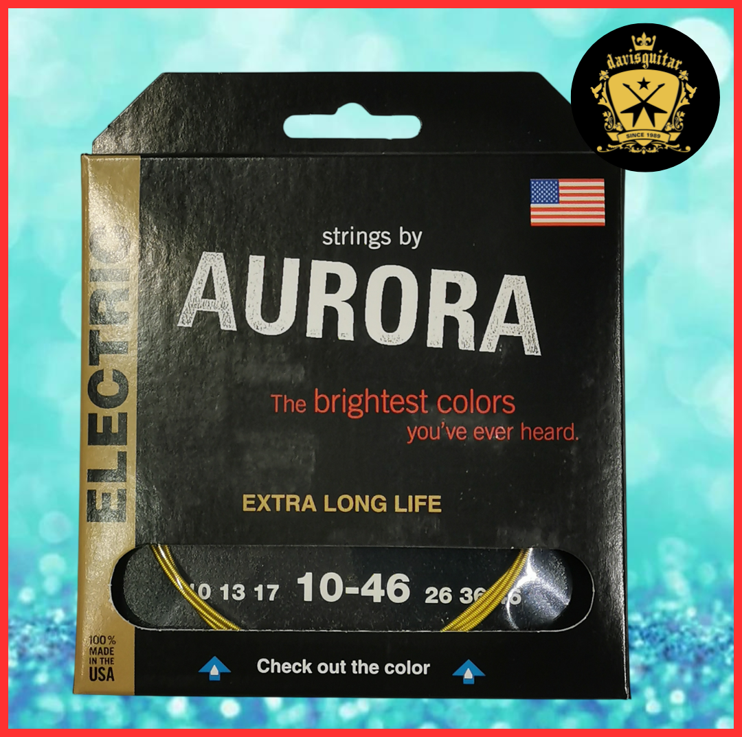 Aurora Gold Colour Coating 10-46 Electric Guitar Strings
