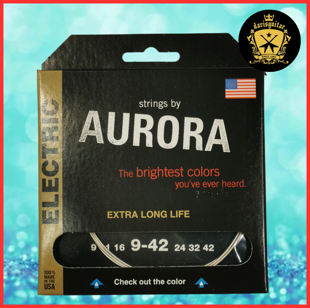 Aurora Silver Colour Coating 9-42 Electric Guitar Strings