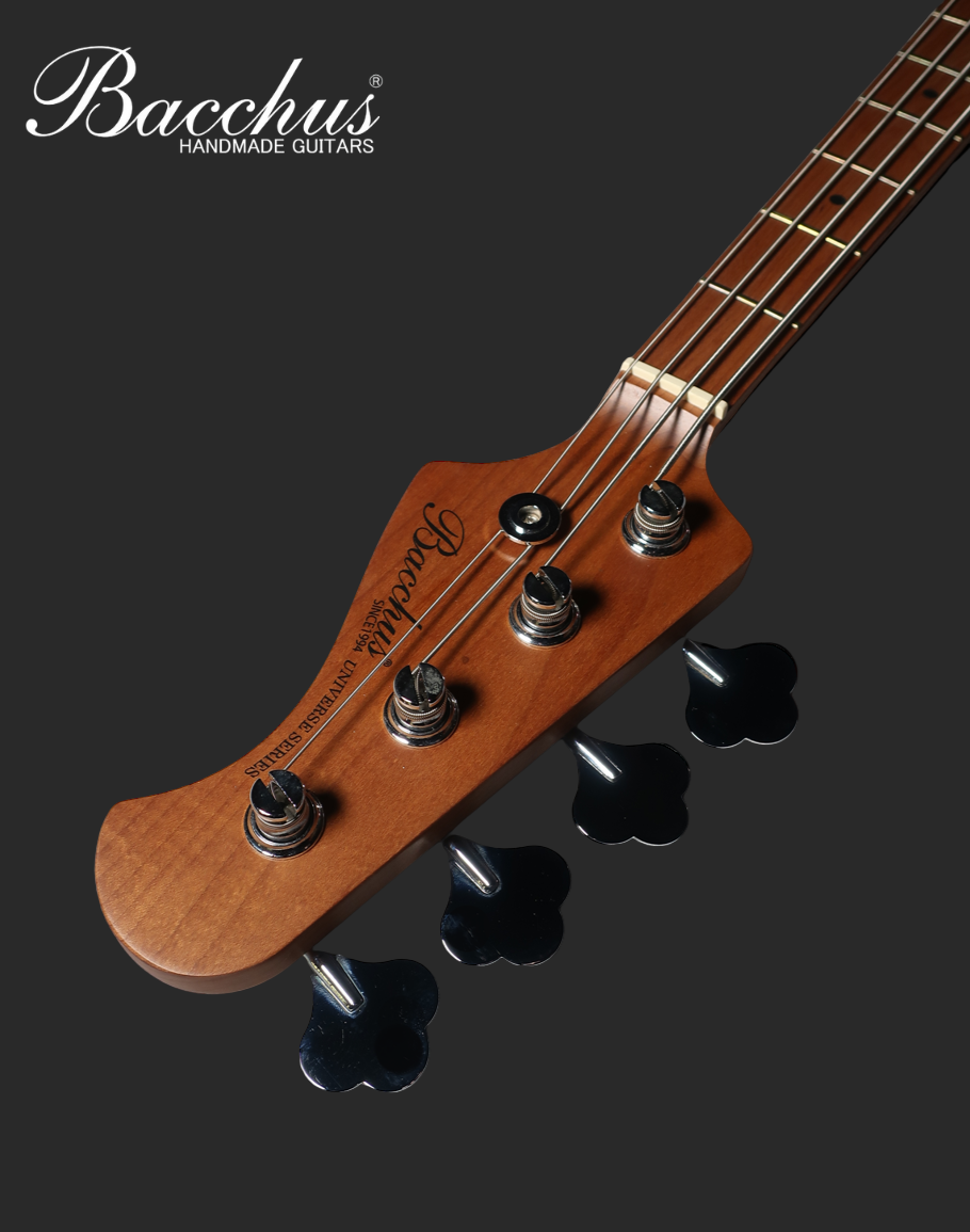 Bacchus Bass Guitar BJB-1RSM/M – Vintage White Roasted Maple Neck