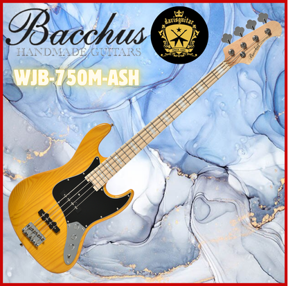 Bacchus WJB-750M Ash Amber Natural 4 string Bass Guitar
