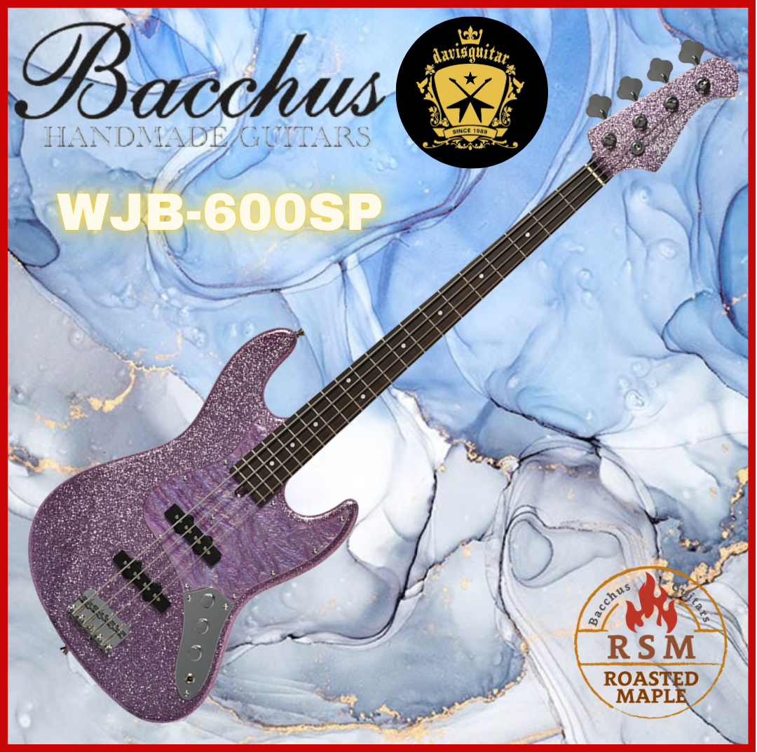 Bacchus WJB-600SP RSM/R 4 String Bass Guitar Sparkling Violet Purple
