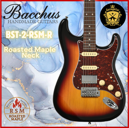 Bacchus BST-2-RSM-R-TTPG-SB Sunburst Electric Guitar Roasted Maple Neck with FREE bag